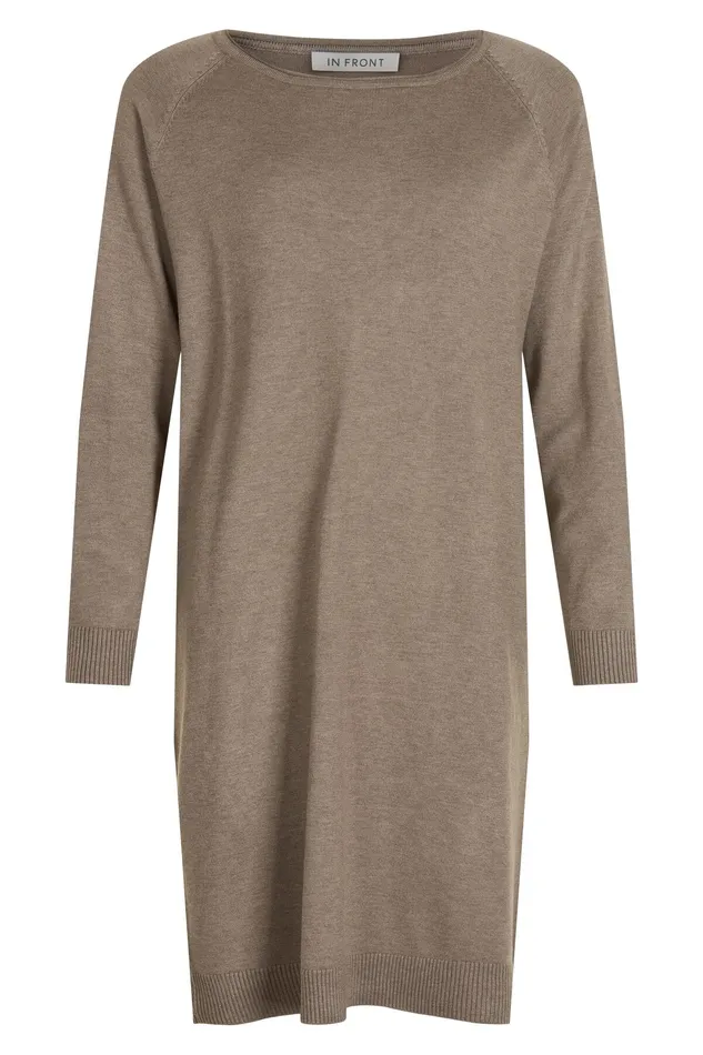 CAMILLE KNIT DRESS 14815 812 Cafe Latte 815 Women IN FRONT CARDIGANS KNITS
