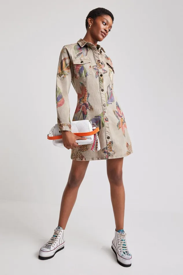 Camoflower Tshirt Dress Women Desigual Dresses