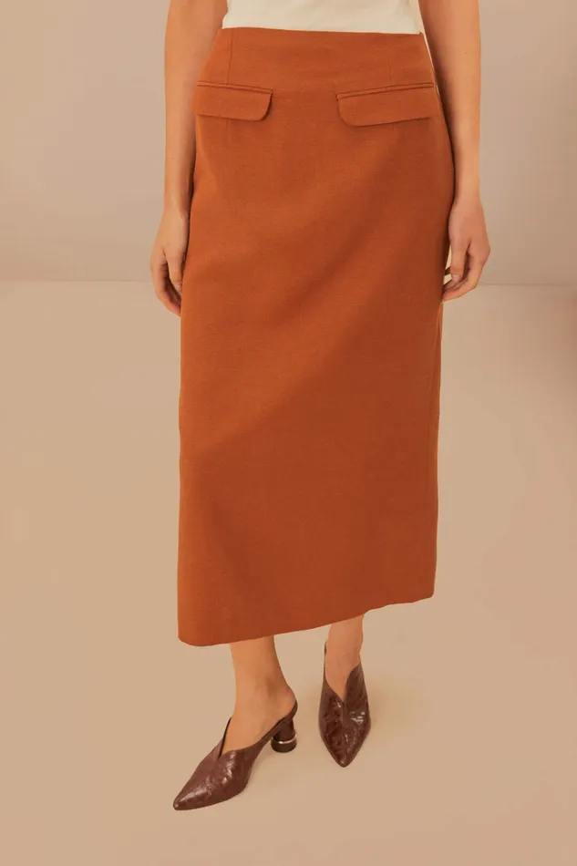 Caramel Midi Skirt Women FARM Rio Skirts Caramel Midi Skirt Women FARM Rio Skirts