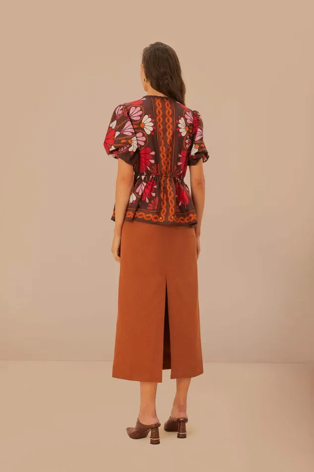 Caramel Midi Skirt Women FARM Rio Skirts Caramel Midi Skirt Women FARM Rio Skirts