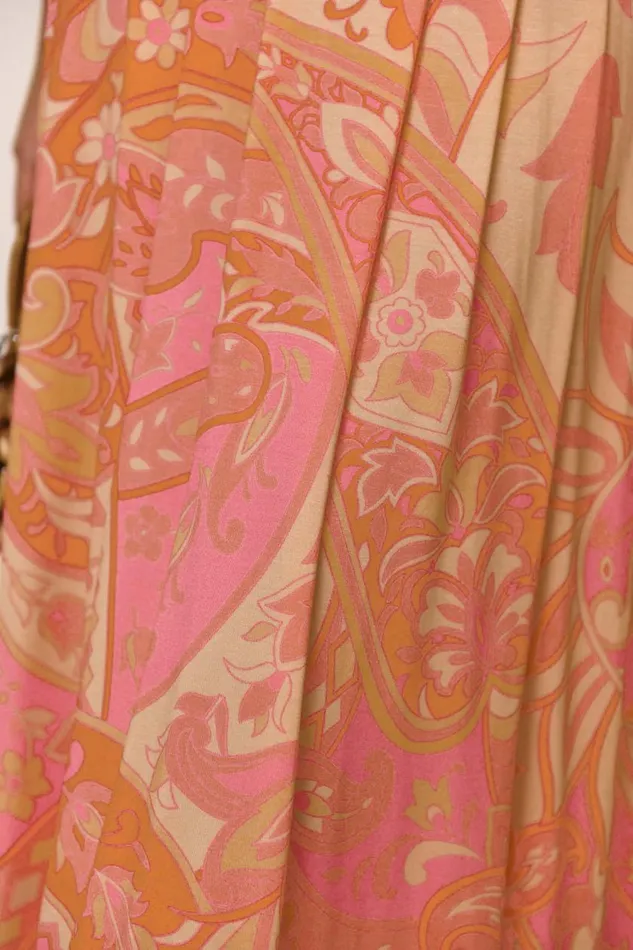 Caro Grace Paisley Peach Mix Women RIXO Dresses Caro Grace Paisley Peach Mix Women RIXO Dresses