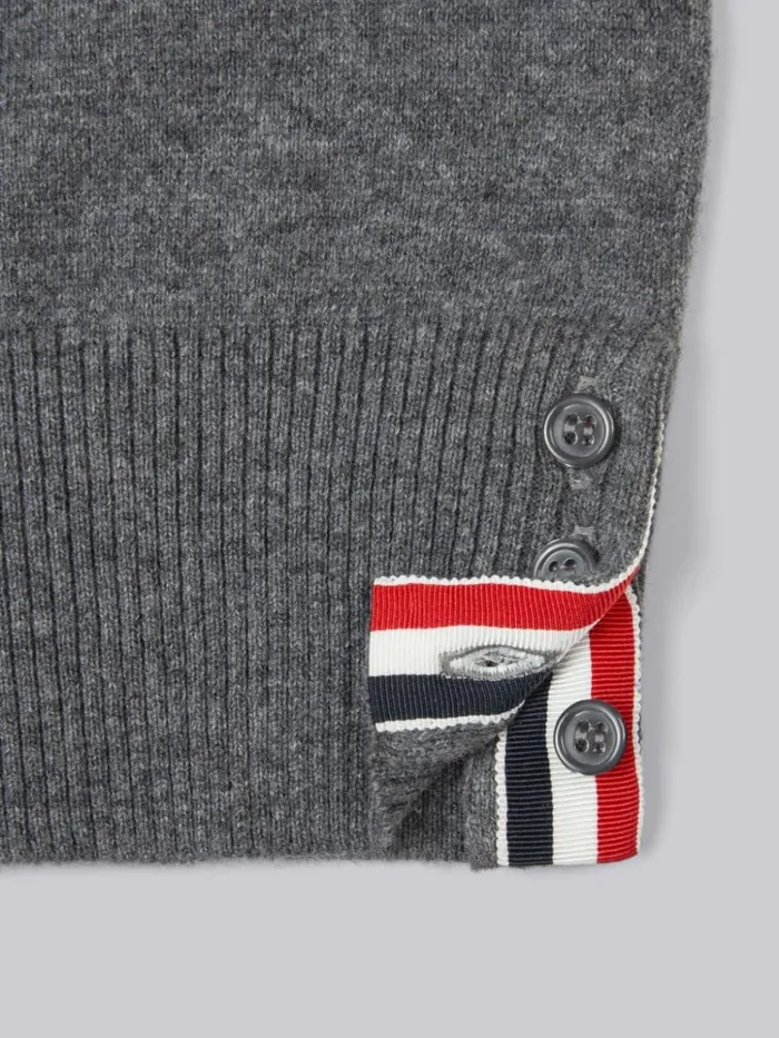 Cashmere 4bar Crewneck Pullover Medium Grey GirlsBoys Thom Browne Knitwear Cashmere 4bar Crewneck Pullover Medium Grey GirlsBoys Thom Browne Knitwear