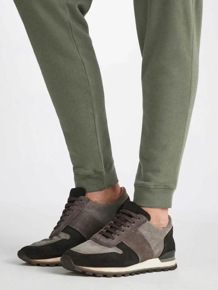 Casual Pants Men Derek Rose Sweatpants Quinn Cotton Modal Soft Green