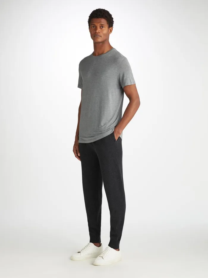 Casual Pants Men Derek Rose Track Pants Finley Cashmere Charcoal
