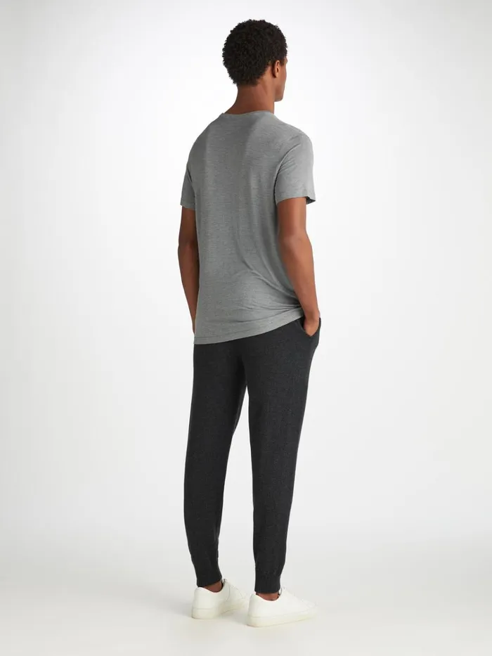 Casual Pants Men Derek Rose Track Pants Finley Cashmere Charcoal