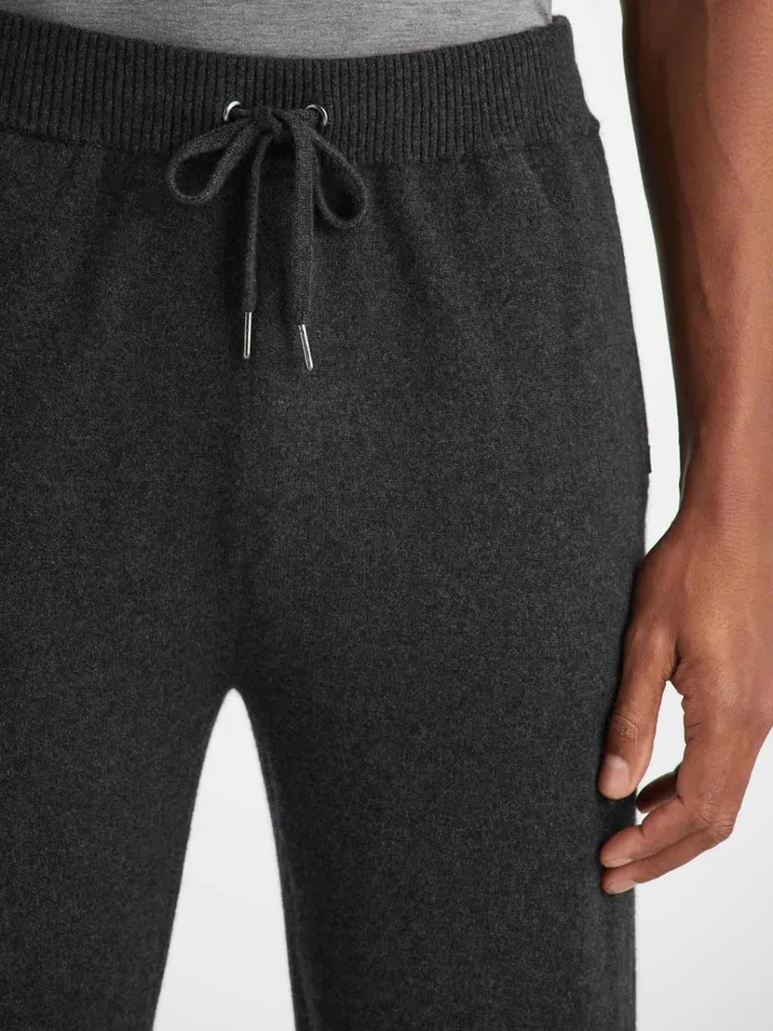 Casual Pants Men Derek Rose Track Pants Finley Cashmere Charcoal