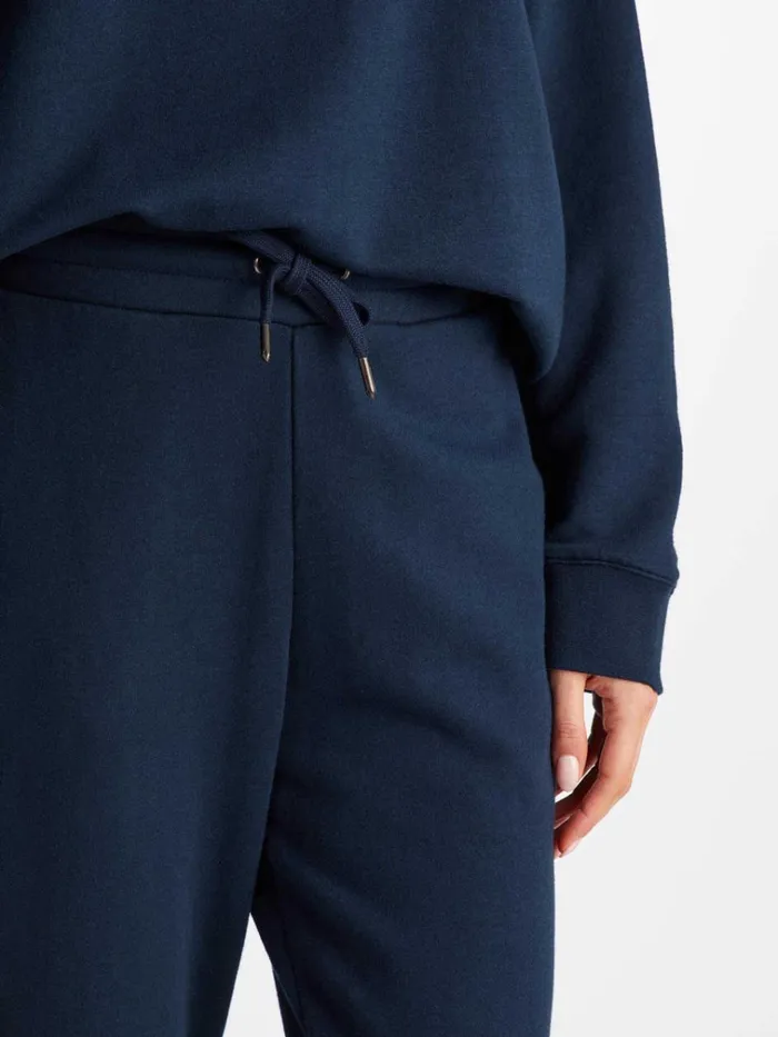 Casual Pants Women Derek Rose Sweatpants Quinn Cotton Modal Stretch Navy