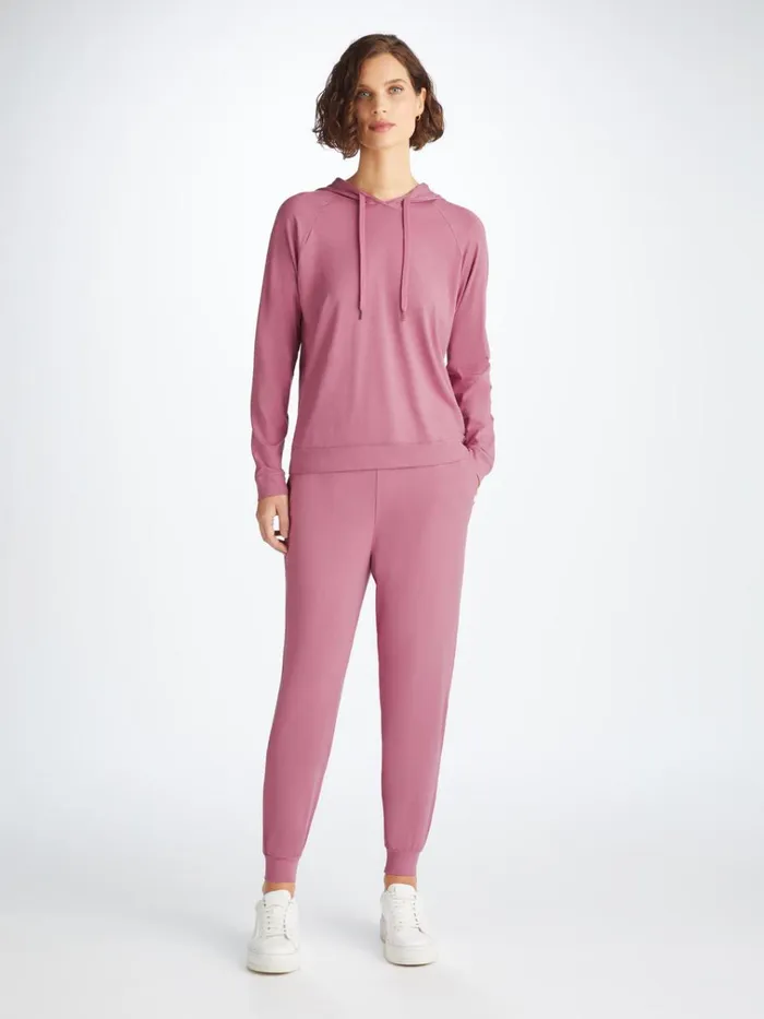 Casual Pants Women Derek Rose Track Pants Basel Micro Modal Stretch Orchid Purple Casual Pants Women Derek Rose Track Pants Basel Micro Modal Stretch Orchid Purple