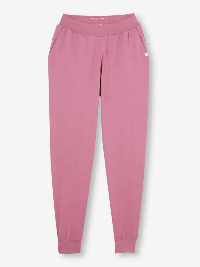 Casual Pants Women Derek Rose Track Pants Basel Micro Modal Stretch Orchid Purple