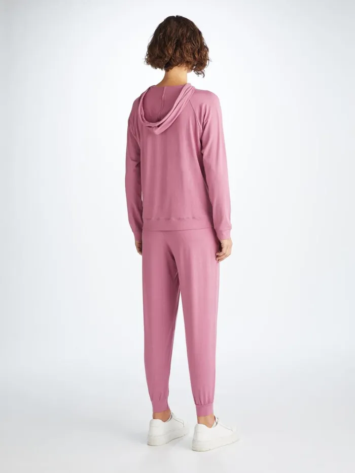Casual Pants Women Derek Rose Track Pants Basel Micro Modal Stretch Orchid Purple