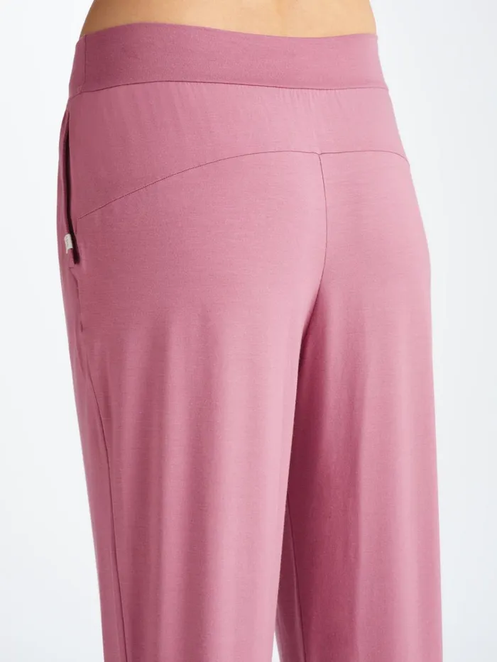 Casual Pants Women Derek Rose Track Pants Basel Micro Modal Stretch Orchid Purple