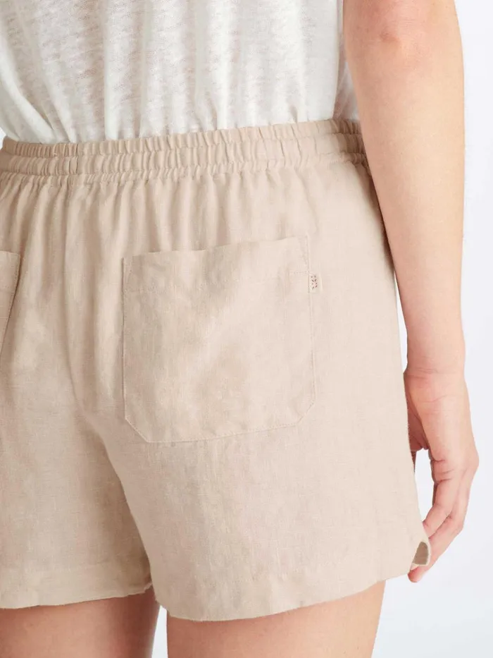 Casual Shorts Women Derek Rose Shorts Vienna Linen Sand