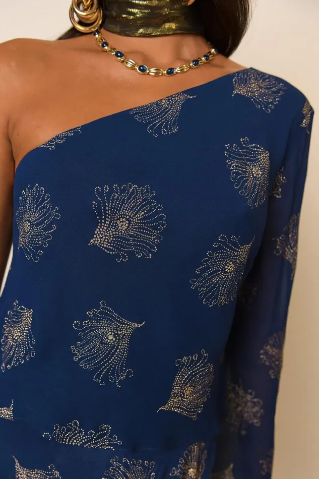 Chaka Midnight Glitter Feather Women RIXO Tops Chaka Midnight Glitter Feather Women RIXO Tops