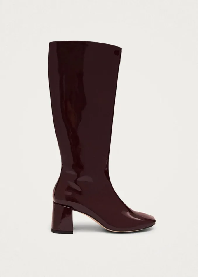 Chalk Onix Burgundy Vegan Leather Boots Women ALOHAS Boots