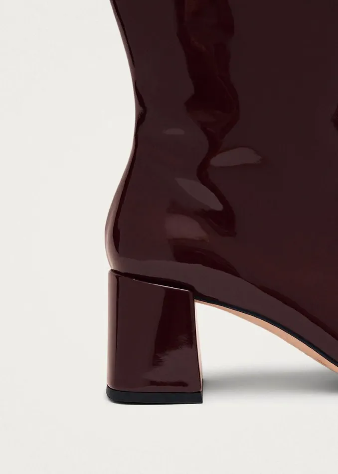 Chalk Onix Burgundy Vegan Leather Boots Women ALOHAS Boots