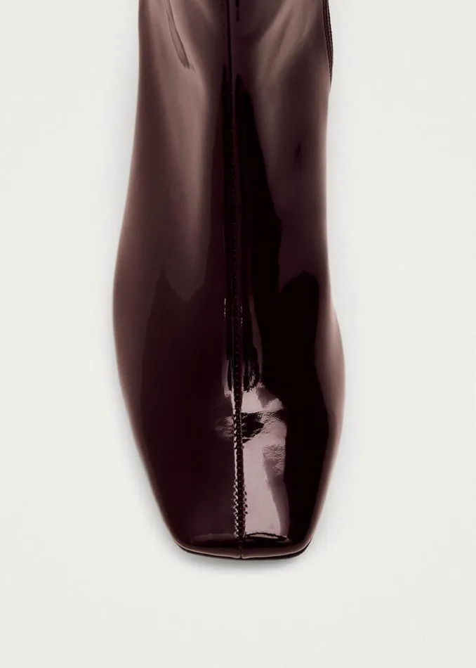 Chalk Onix Burgundy Vegan Leather Boots Women ALOHAS Boots