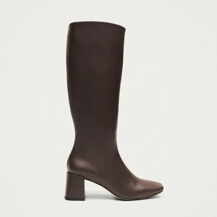 Chalk Umber Brown Vegan Leather Boots Women ALOHAS Boots