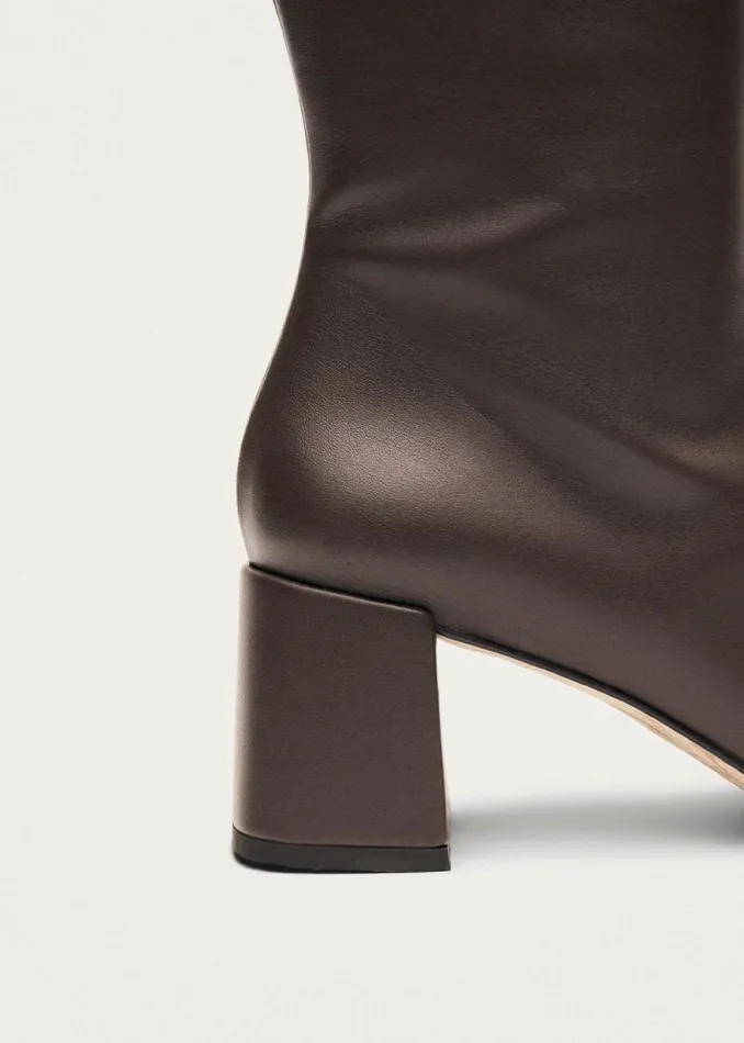 Chalk Umber Brown Vegan Leather Boots Women ALOHAS Boots
