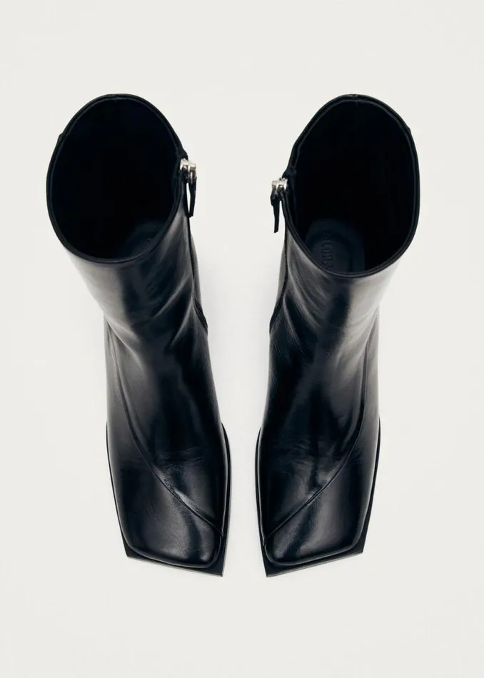 Chantal Black Leather Ankle Boots Women ALOHAS Boots