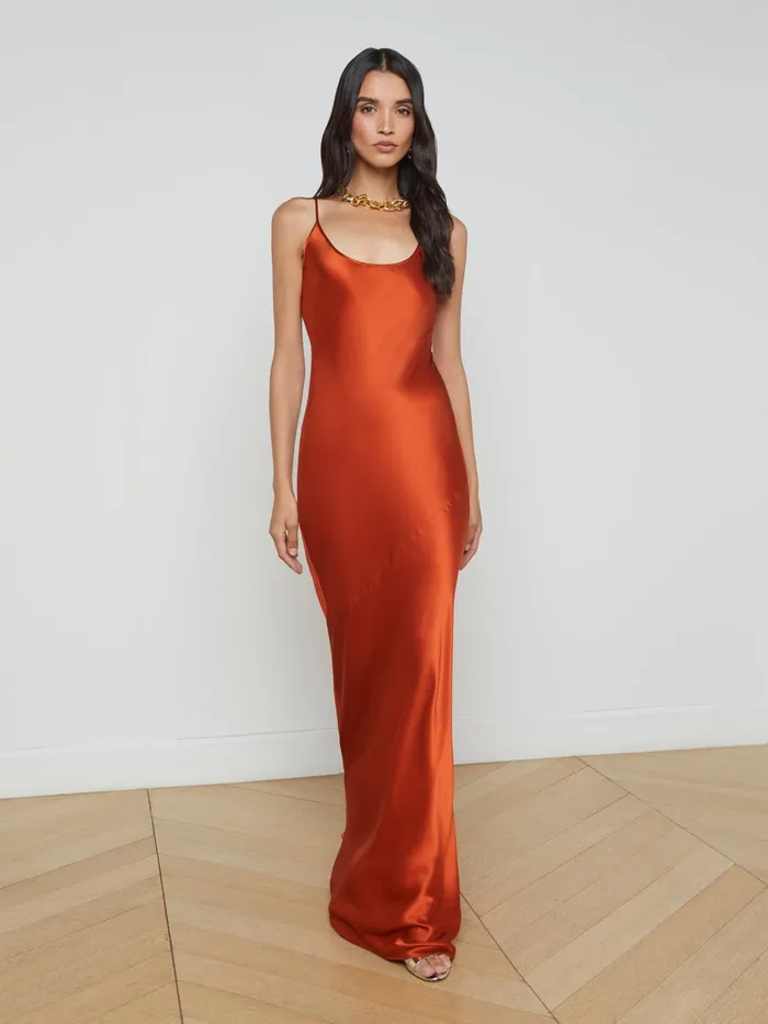 Charmaine Silk Gown Clay Women L039Agence Dresses and Jumpsuits