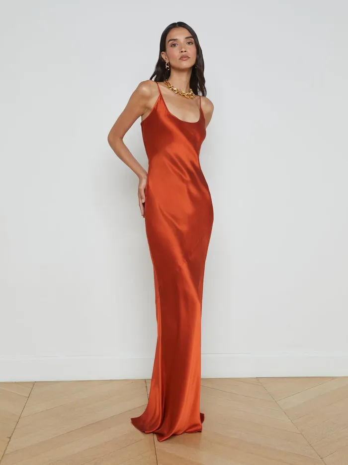 Charmaine Silk Gown Clay Women L039Agence Dresses and Jumpsuits Charmaine Silk Gown Clay Women L039Agence Dresses and Jumpsuits