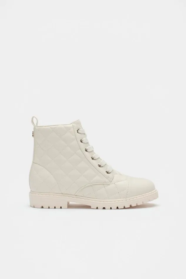 Child Boots Seed Heritage Quilted Hiking Boot Classic Cream