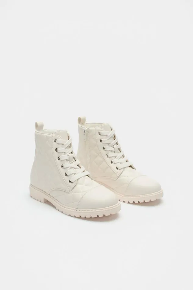 Child Boots Seed Heritage Quilted Hiking Boot Classic Cream
