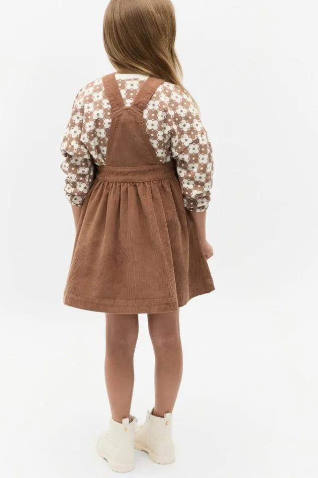 Child Dresses Seed Heritage Cord Pocket Pinafore Chocolate Shake