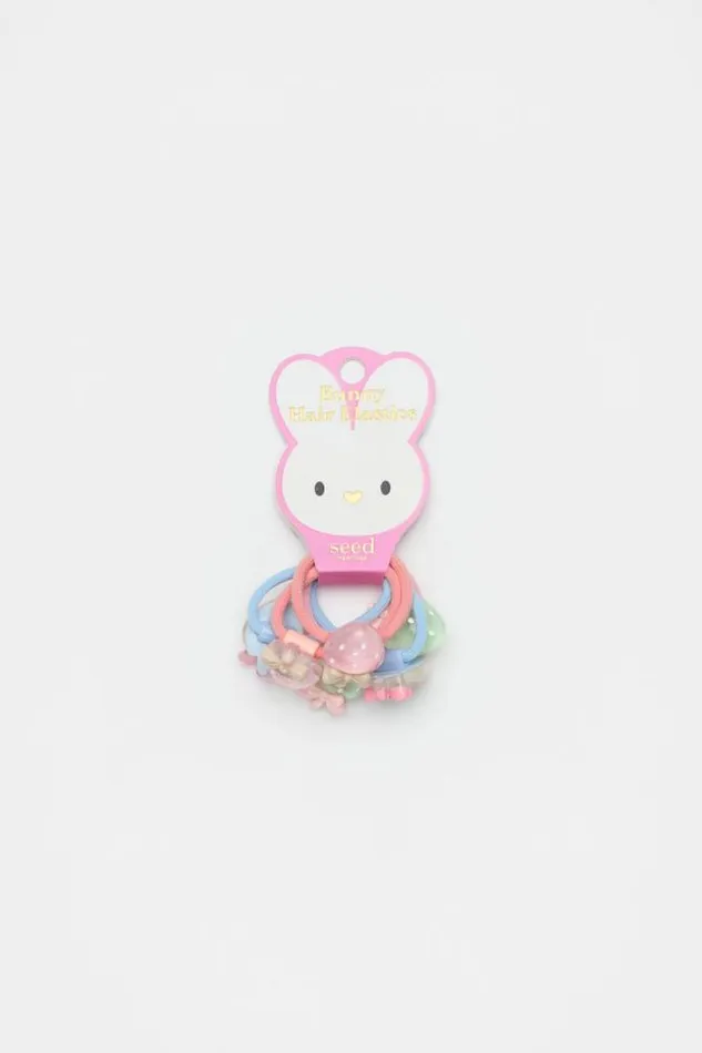 Child Hair Accessories Seed Heritage Bunny Elastic Jumble Pack Multi