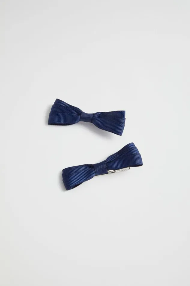 Child Hair Accessories Seed Heritage Grosgrain Bow Duck Clip Navy