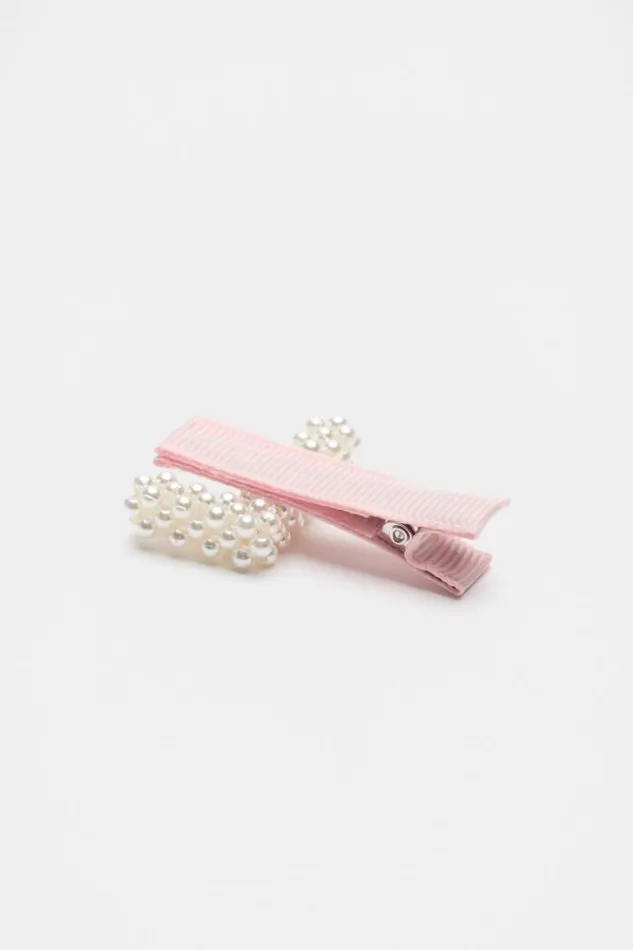 Child Hair Accessories Seed Heritage Initial Pearl Duck Clip