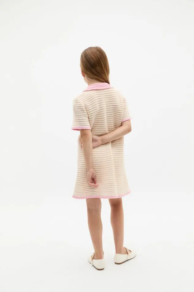 Child Knitwear and Sweaters Seed Heritage Crochet Button Dress Chiffon