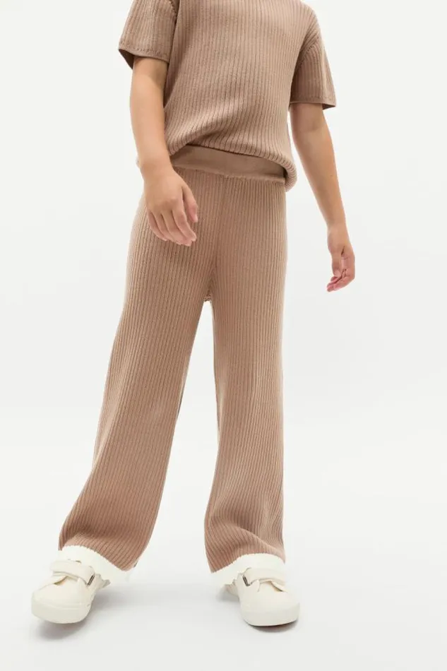 Child Knitwear and Sweaters Seed Heritage Scallop Knit Pant Chocolate Shake
