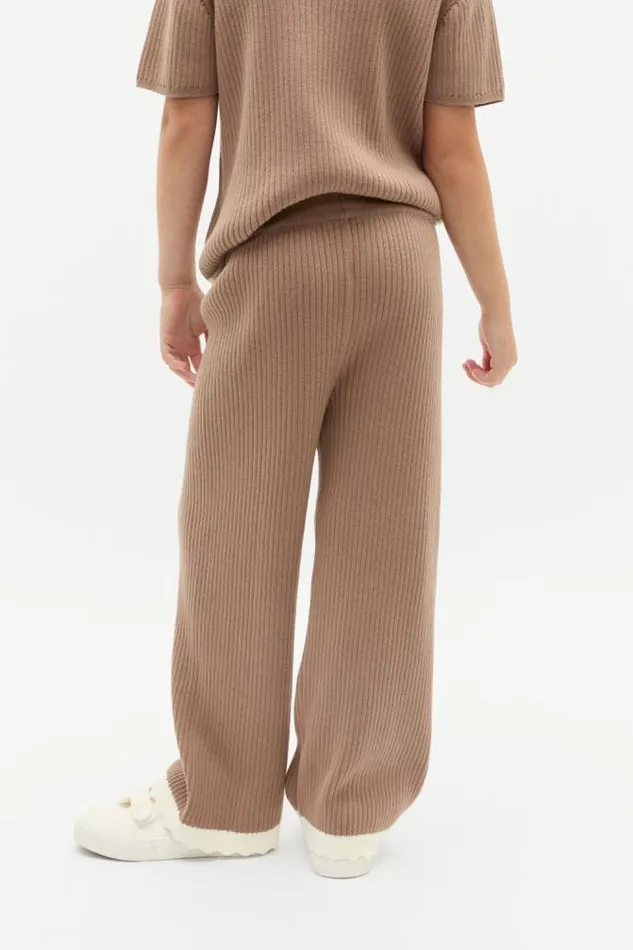 Child Knitwear and Sweaters Seed Heritage Scallop Knit Pant Chocolate Shake