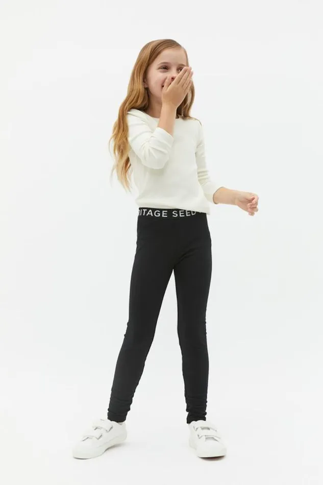 Child Leggings Seed Heritage Core Terry Legging Black