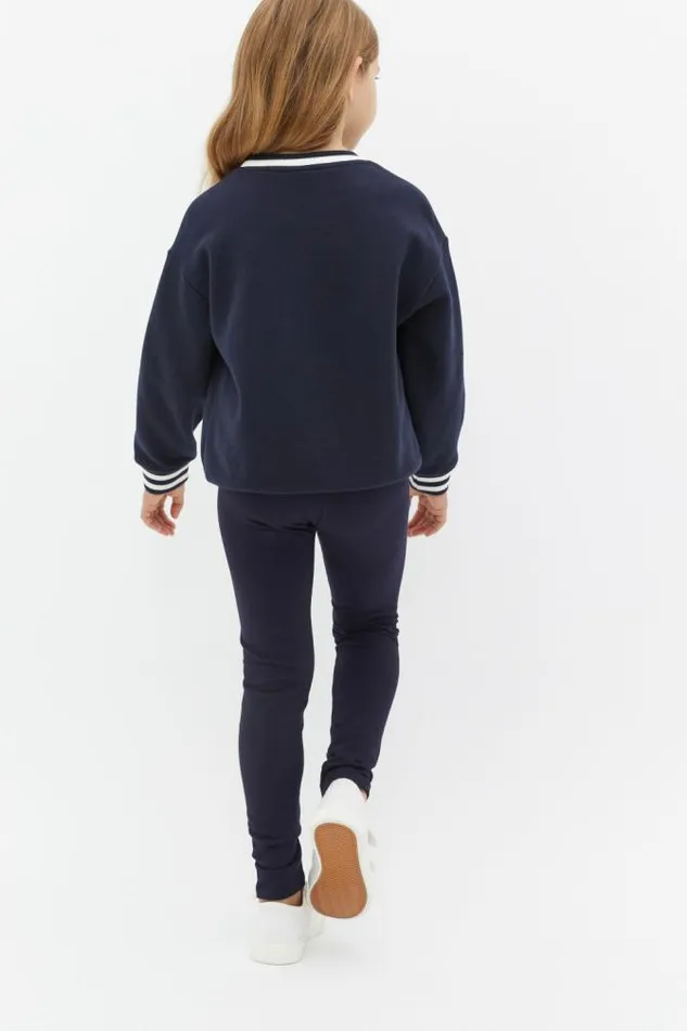 Child Pants Seed Heritage Core Terry Legging Midnight Blue