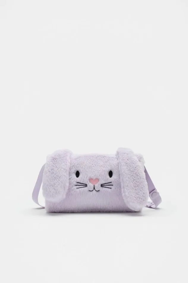 Child Scarves Ponchos and Mittens Seed Heritage Bunny Hand Muff Soft Lilac