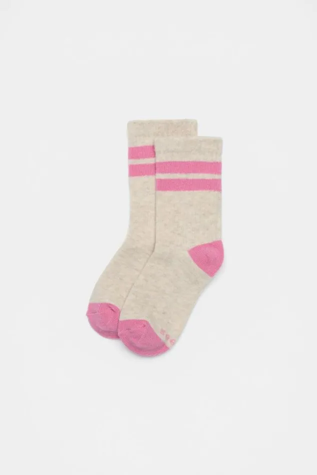 Child Socks and Tights Seed Heritage Stripe Sock Raspberry