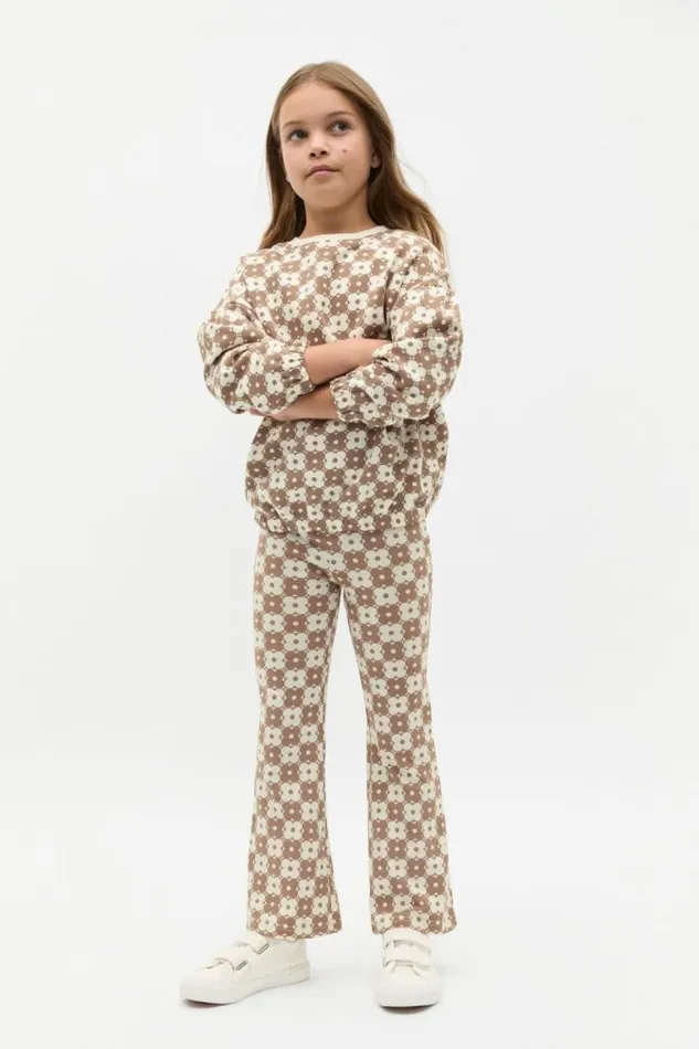 Child TShirts and Tops Seed Heritage Flower Tile Sweat Chocolate Shake