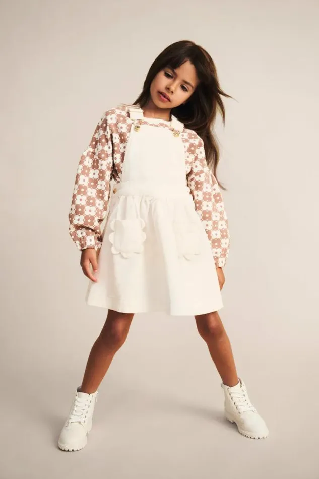 Child TShirts and Tops Seed Heritage Flower Tile Sweat Chocolate Shake