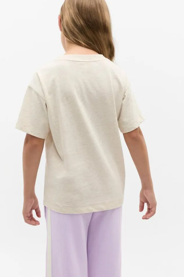 Child TShirts and Tops Seed Heritage Sequin Bunny Tee Oat Marle