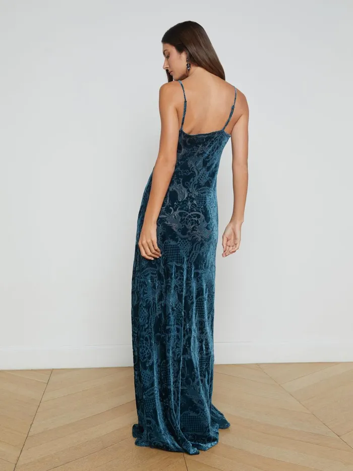 Christine Dress Deep Teal Rococo Women L039Agence Dresses and Jumpsuits Christine Dress Deep Teal Rococo Women L039Agence Dresses and Jumpsuits