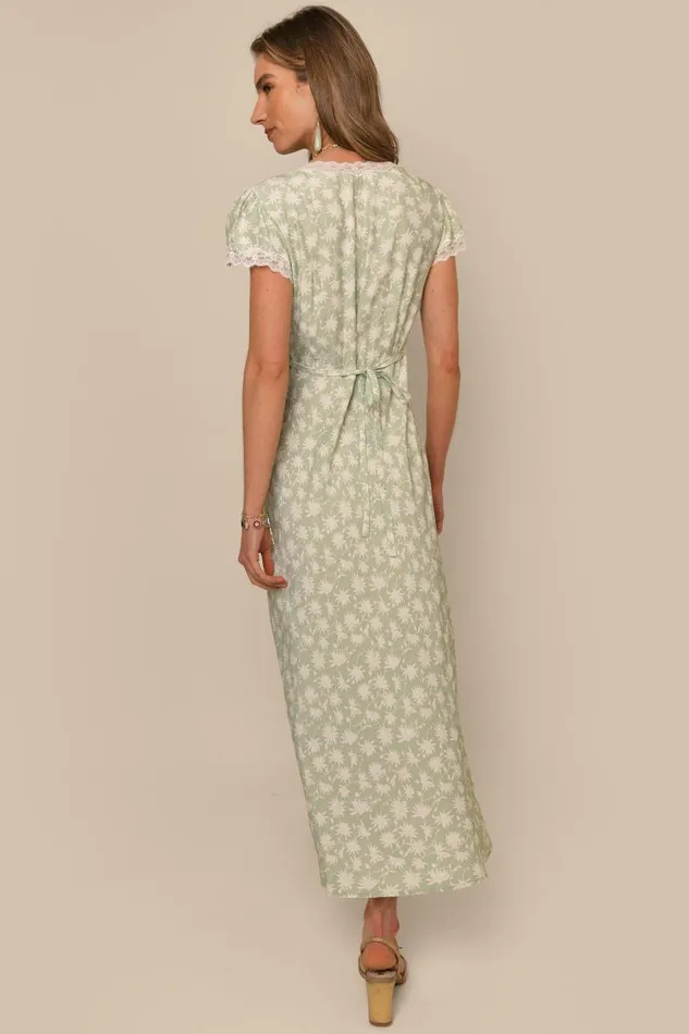 Clarice Vintage Daisy Green Women RIXO Dresses Clarice Vintage Daisy Green Women RIXO Dresses