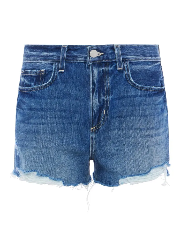Clark Distressed Denim Short Brentwood Destruct Women L039Agence Shorts Clark Distressed Denim Short Brentwood Destruct Women L039Agence Shorts