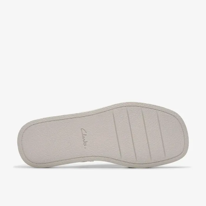 Clarks Alda Glide Off White Leather Mules Off White Leather Women Sliders And Flip Flops