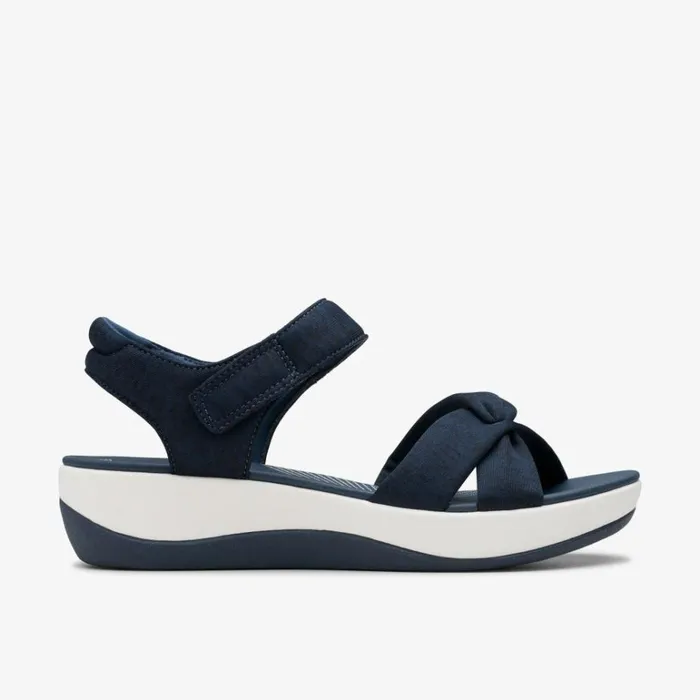 Clarks Arla Daisy Navy Wedges Navy Women Wedge Sandals