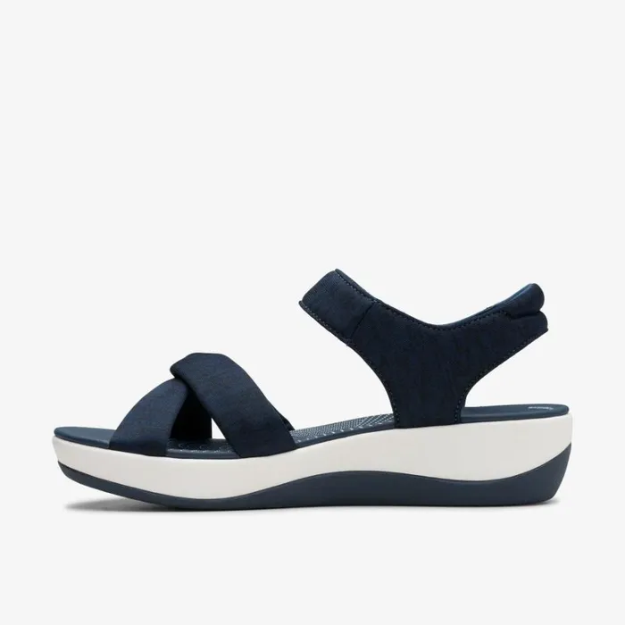 Clarks Arla Daisy Navy Wedges Navy Women Wedge Sandals