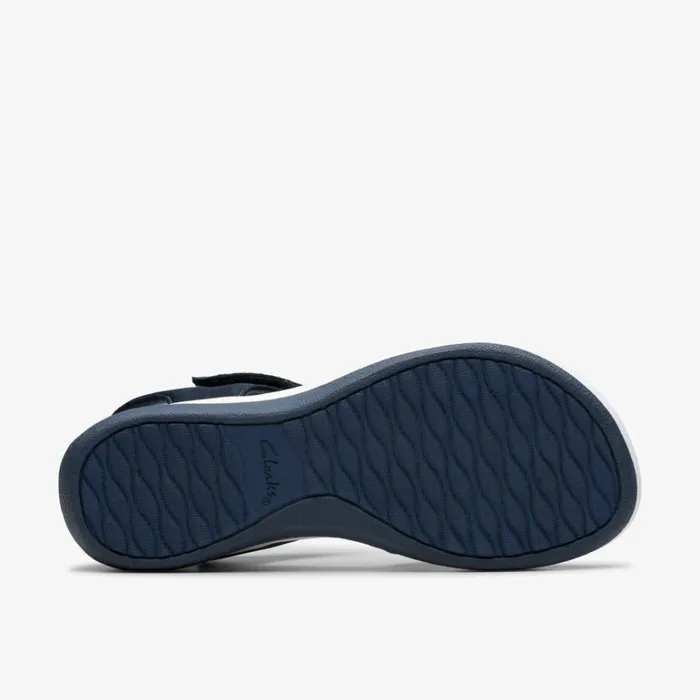 Clarks Arla Daisy Navy Wedges Navy Women Wedge Sandals