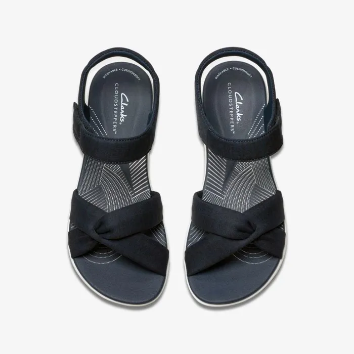 Clarks Arla Daisy Navy Wedges Navy Women Wedge Sandals