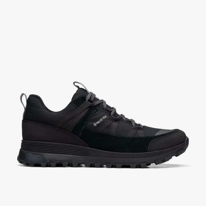 Clarks ATL Trek Run GORETEX Black Trainers Black Men High Grip Shoes And Boots